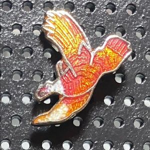 1 Bird Enamel Pin with secure pin back